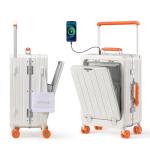 ROPULS Zipperless 25-Inch Rolling Suitcase with USB