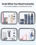 WANDF 2-Piece TSA Clear Travel Toiletry Bag Set