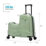22-Inch Kids Ride-On Suitcase with Spinner Wheels