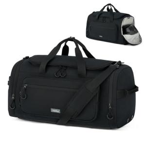 HanTrip Large Travel Duffle Bag with Shoe Compartment