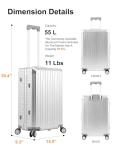 KANGSHILU Lightweight Aluminum Carry On Luggage 20