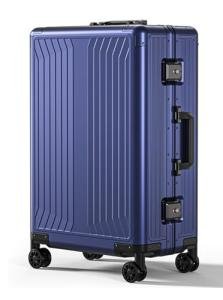 KANGSHILU Aluminum Carry-On Zipperless Suitcase, 20”