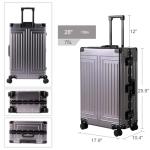 KANGSHILU 28-Inch Aluminum Magnesium Zipperless Luggage