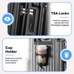 20-Inch Hardside Carry-On Luggage with Cup Holder