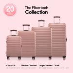 iFLY Rose Gold Hardside Luggage 3 Piece Set
