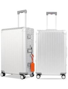 KANGSHILU 26'' Aluminum Magnesium Suitcase with Spinner Wheels
