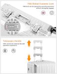 KANGSHILU 26'' Aluminum Magnesium Suitcase with Spinner Wheels