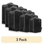 iFLY Black Expandable Packing Cubes Set of 3