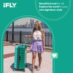 iFLY Hardside Luggage 3-Piece Set, Rain Forest