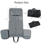 Hanke Convertible Duffle and Garment Bag, Black