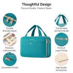 Hanke Toiletry Bag with Jewelry Organizer, Turquoise