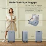Hanke 20" Hard Shell Carry-On Luggage with Cup Holder
