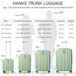 Hanke 26 Inch Hard Shell Luggage - Bamboo Green