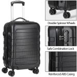HomGarden 22-Inch Expandable Black Carry-On Spinner