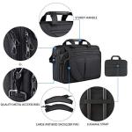 KROSER Expandable Lightweight Laptop Briefcase - Black