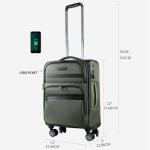 KROSER 20 Inch Expandable Carry-On Luggage