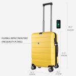 KROSER 20-Inch Hardside Carry-On Luggage with USB