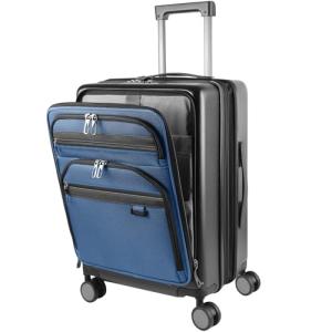 KROSER Expandable Carry-On Luggage with USB Port