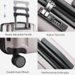 KROSER Expandable Carry-On Luggage with USB Port