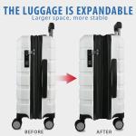 KROSER 20" Hardside Carry On Luggage with USB