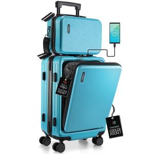 StorageBud 22" Expandable Hardside Carry-On Teal
