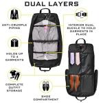 ZEGUR Gray and Black Suit Carry On Bag