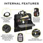 ZEGUR Gray and Black Suit Carry On Bag