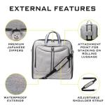 ZEGUR Gray and Black Suit Carry On Bag