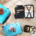 Expandable Teal Blue 4-Piece Hardshell Luggage Set