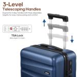 UKEIN 3-Piece Polycarbonate Luggage Set with Backpack