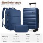 UKEIN 3-Piece Polycarbonate Luggage Set with Backpack
