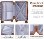 UKEIN 3-Piece Luggage Set with Backpack - Blue