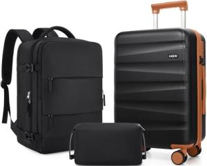 UKEIN 3-Piece Hardshell Luggage Set with Backpack