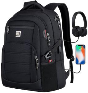 Water-Resistant Laptop Backpack with USB Charging