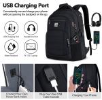 Water-Resistant Laptop Backpack with USB Charging