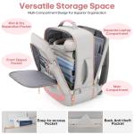 UKEIN Women's Carry-On Travel Backpack with Packing Cubes