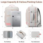 UKEIN Women's Carry-On Travel Backpack with Packing Cubes
