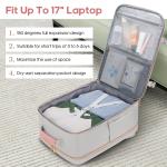 UKEIN Women's Carry-On Travel Backpack with Packing Cubes