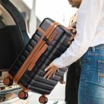 3-Piece Black Luggage Set with Spinner Wheels