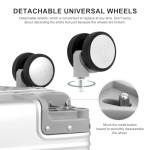 Lightweight Aluminum Carry-On Luggage with Spare Wheels