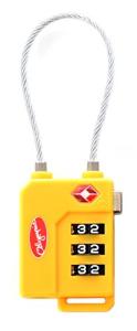 Olympia TSA Cable Combination Lock in Yellow