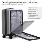 COOLIFE 20” Carry-On Spinner Luggage - Gray