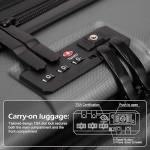 COOLIFE 20” Carry-On Spinner Luggage - Gray