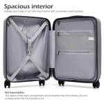 COOLIFE 20” Carry-On Spinner Luggage - Gray