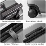 COOLIFE 20” Carry-On Spinner Luggage - Gray