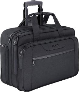 KROSER 17.3" Rolling Laptop Bag in Black