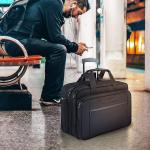 KROSER 17.3" Rolling Laptop Bag in Black