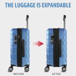 KROSER Expandable Carry-On Luggage with USB Port
