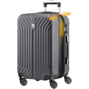AnyZip 24" Expandable Hard Shell Suitcase - Grey