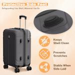 AnyZip 24" Expandable Hard Shell Suitcase - Grey